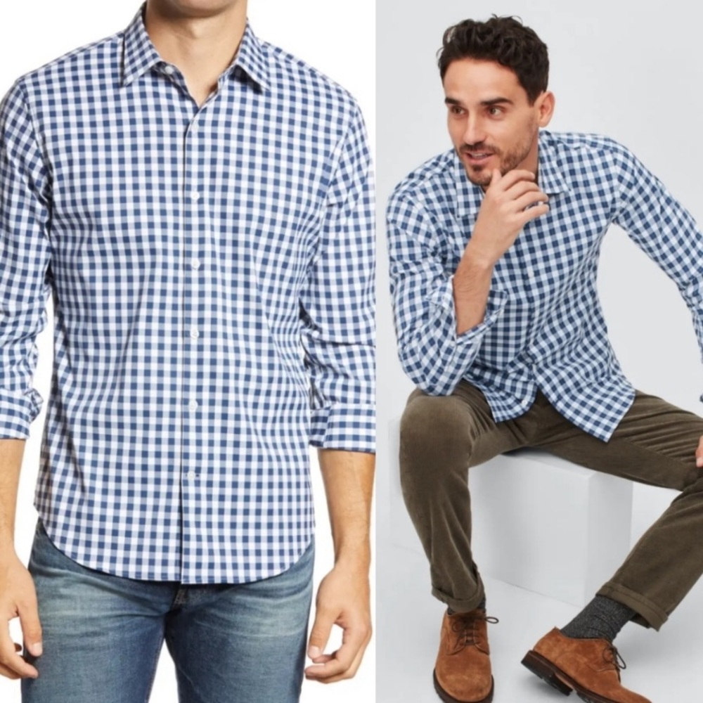 Bonobos | Blue / White Gingham Button Down Shirt